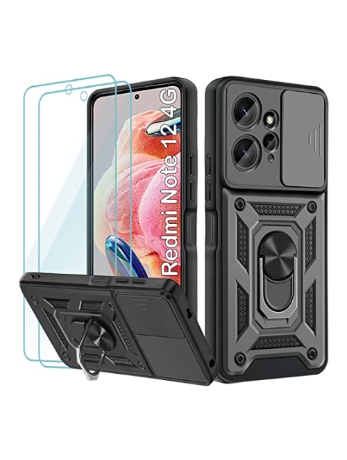 Yohii Schwarz Kunststoff Handyhülle für Xiaomi Redmi Note 12 4G Handyhülle24