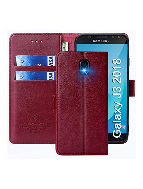 FMPCUON Rot Handyhülle für Samsung Galaxy J3 (2018) Handyhülle24