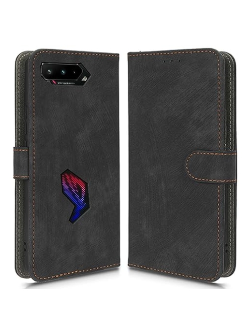 PAIX Schwarz weiches silikon + leder Handyhülle für Asus ROG Phone 5s Handyhülle24