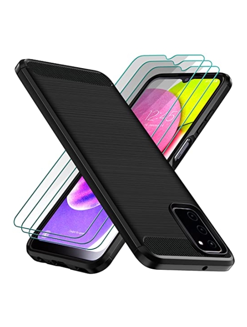 ivoler schwarz stylisch TPU Handyhülle für Samsung Galaxy A03s Handyhülle24